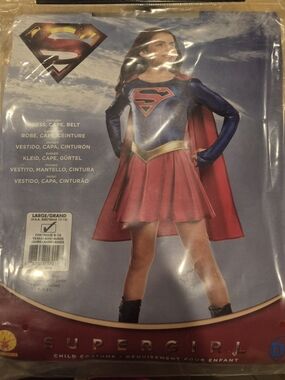 Rubie's Supergirl Costume Dress with Red Cape